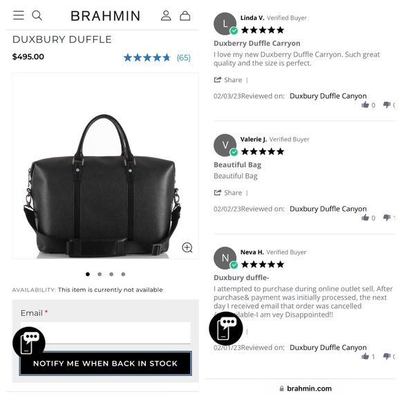 NWT BRAHMIN Duxbury Duffle in Black Avalon Genuine Leather - Picture 11 of 12